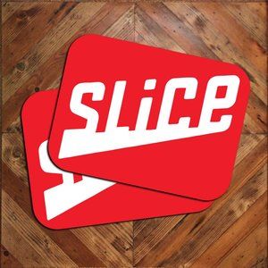 Pair (2) of Slice Logo Car Magnet Signs 9"x12" Pizza Delivery Driver App Signage